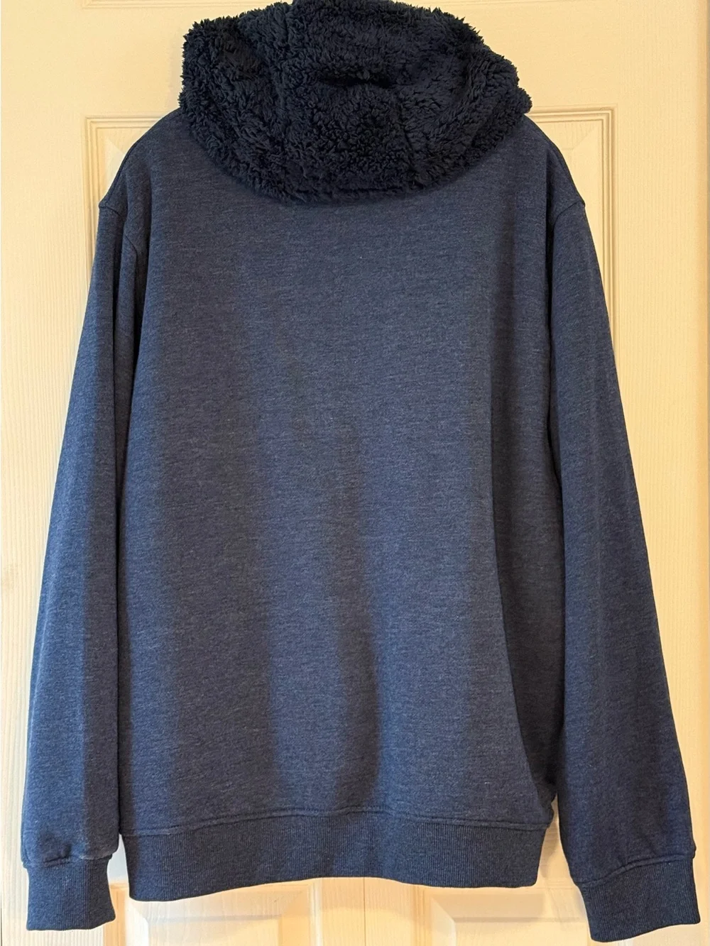 Coleman Navy Full-Zip Hooded Sherpa-Lined Sweater